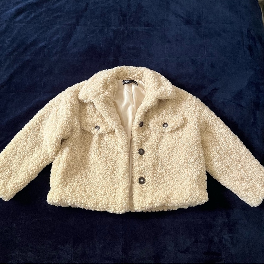 Zara Fleece Teddy Jacket size M